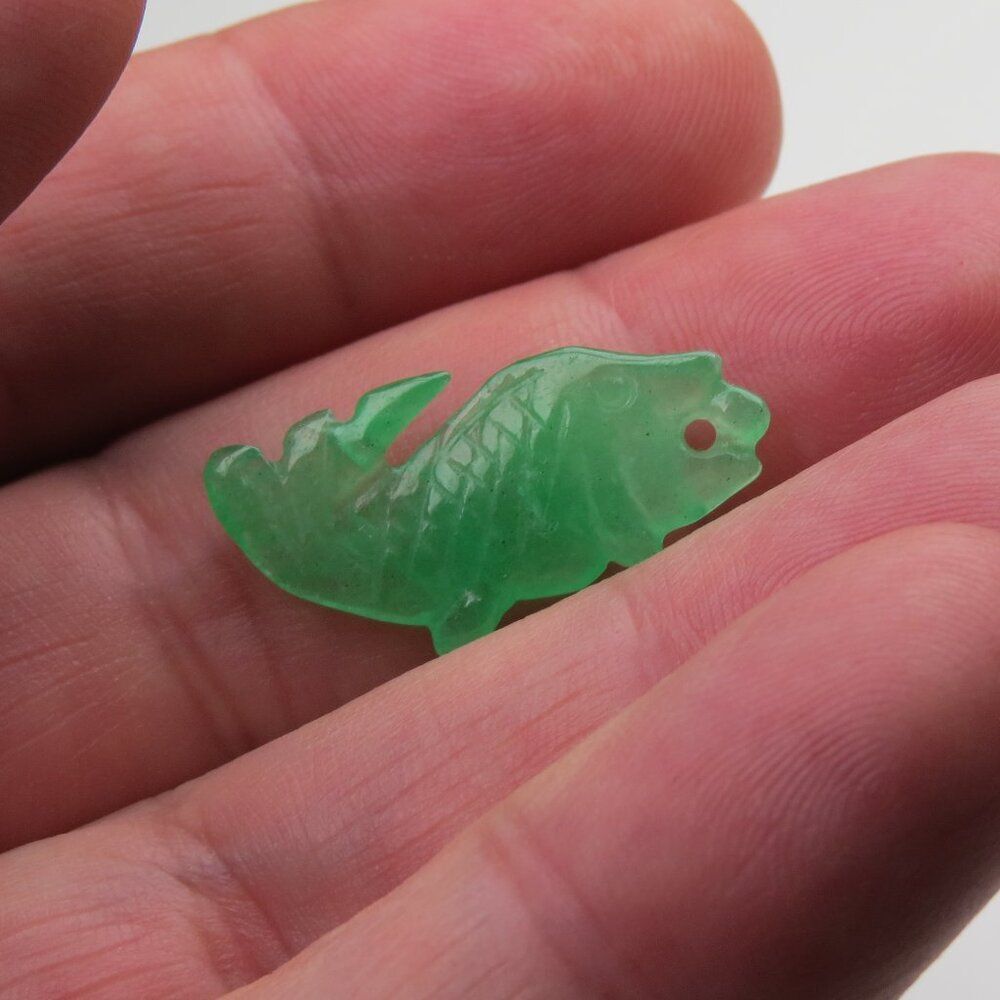 Jade Fish Hand Carved Pendent